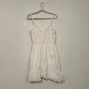 Hollister White Tiered Mini Dress – Size L